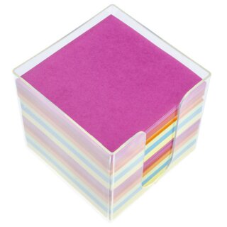 kangaro Zettelbox transparent bestückt 700 Blatt farbig