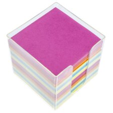 kangaro Zettelbox transparent bestückt 700 Blatt farbig