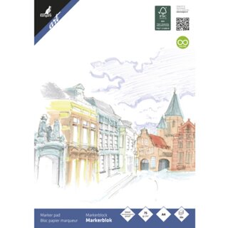 kangaro Künstlerblock / Markerblock DIN A4 50 Blatt weiß