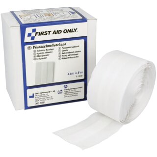 FIRST AID ONLY Wundschnellverband 40 mm x 5 m weiß