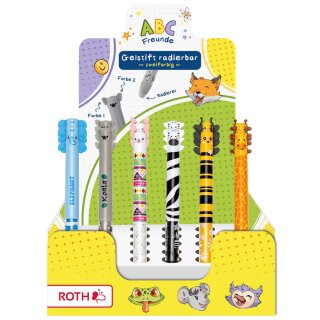 ROTH Radierbarer Gelschreiber "ABC Freunde" 36er Display