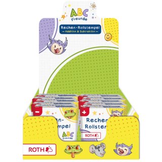 ROTH Rechen-Rollstempel "ABC Freunde" 10er Display