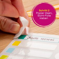 AVERY Kennzeichnungs-Etiketten wasserfest farbige Rahmen 24 Etiketten auf 2 Blatt