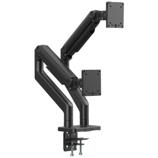 DIGITUS Doppel-Monitorhalterung Tragkraft: 2x20 kg schwarz mit Klemme