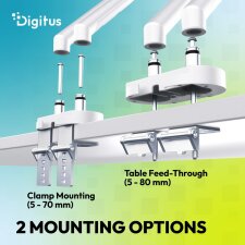 DIGITUS Doppel Design-Monitorarm mit Klemme schwarz