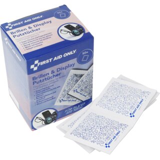 FIRST AID ONLY Brillen-Putztuch 50er Pack