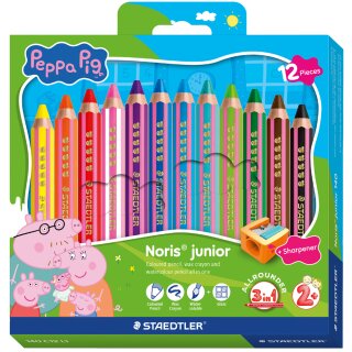 STAEDTLER Hexagonal-Buntstift Noris junior Peppa 12er Etui