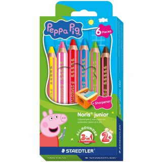 STAEDTLER Hexagonal-Buntstift Noris junior Peppa 6er Etui