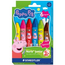 STAEDTLER Wachsmalkreide Noris junior Peppa 6er Kartonetui