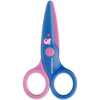 STAEDTLER Bastelschere Noris junior Peppa rund blau/rosa für Rechtshänder