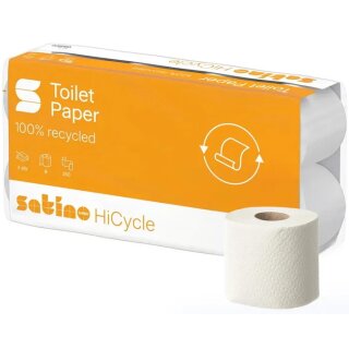 satino by wepa Toilettenpapier HiCycle 3-lagig hochweiß