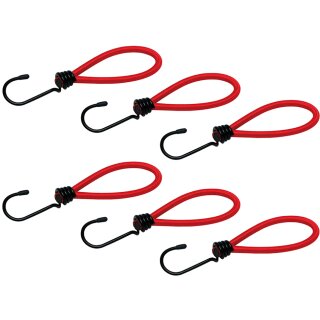 IWH Gepäckspanner Länge: 100 mm rot 6er Set