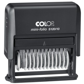 COLOP Ziffernstempel Mini Folio S120/13 13-stellig schwarz