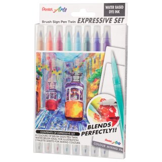 PentelArts Pinselstift Brush Sign Pen Twin "Landscape"