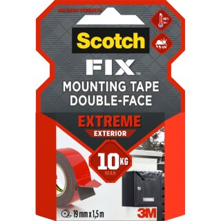 Scotch-FIX doppelseitiges Außenmontageband Extreme 19 mm x 1,5 m