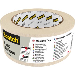 Scotch Krepp-Klebeband Basic 48 mm x 50 m beige