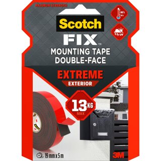 Scotch-FIX doppelseitiges Außenmontageband Extreme 19 mm x 5 m