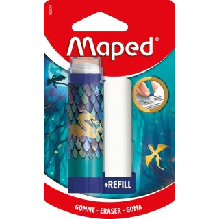 Maped Kunststoff-Radierer DRAGON + Ersatzradierer Blister
