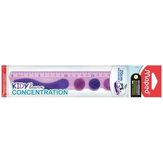 Maped Flachlineal KIDY learn CONCENTRATION 200 mm violett flexibel