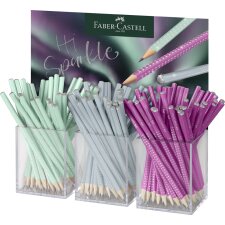 FABER-CASTELL Bleistift GRIP SPARKLE Aurora 3er Köcher