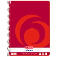 herlitz Collegeblock "x.book" DIN A4 kariert 80...