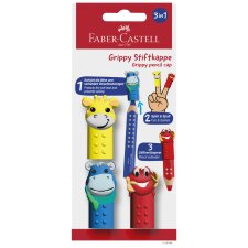 FABER-CASTELL Stiftkappen Grippy 3er Set Hello