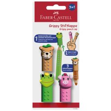 FABER-CASTELL Stiftkappen Grippy 3er Set Hello