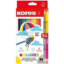 Kores Dreikant-Buntstifte "KOLORES" 12er Etui +...