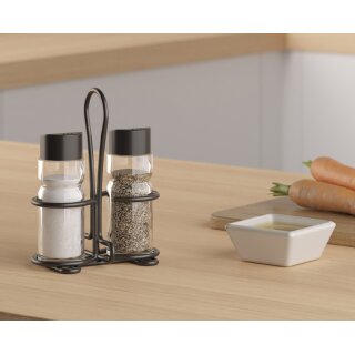 metaltex Salz- & Pfeffer-Menage Spice Line 3-teilig