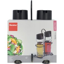 metaltex Essig- & Öl-Menage Spice Line 3-teilig...