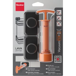 metaltex Befestigungs-System VacuumFix Haken-Set chrom