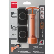metaltex Befestigungs-System VacuumFix Haken-Set schwarz