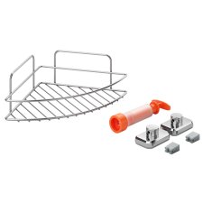 metaltex Eckregal Reflex LUXY & VacuumFix silber