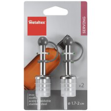 metaltex Flaschenausgießer Edelstahl 2er Set