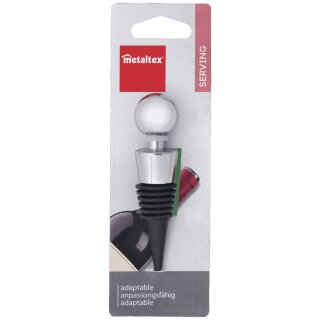 metaltex Aroma Flaschenstopfen silber / schwarz