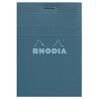 RHODIA Notizblock No. 11 DIN A7 kariert pfauenblau