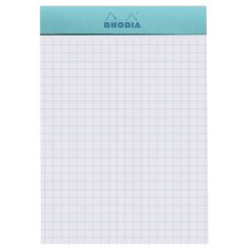 RHODIA Notizblock No. 13 DIN A6 kariert azurblau