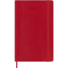 MOLESKINE Buchkalender 2026/2027 18 Monate L/A5 hellrot
