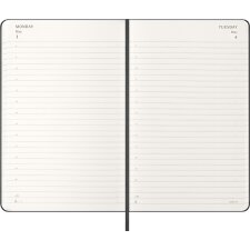 MOLESKINE Buchkalender 2027 Tage L/A5 Hardcover schwarz