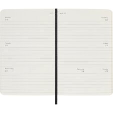 MOLESKINE Taschenkalender 2027 Wochen P/A6 Softcover schwarz