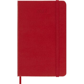 Moleskine Taschenkalender 2027 Tage P/A6 Hardcover hellrot