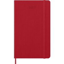MOLEKSINE Buchkalender 2027 Wochen L/A5 Hardcover hellrot