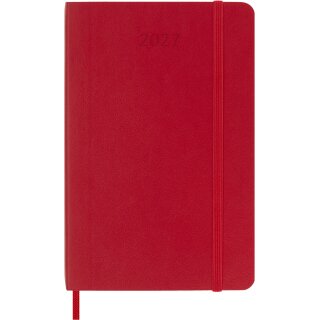 MOLESKINE Taschenkalender 2027 Wochen P/A6 Softcover hellrot