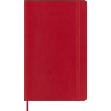 MOLESKINE Buchkalender 2027 Wochen L/A5 Softcover hellrot