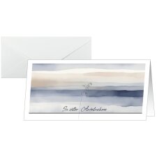 sigel Trauerkarten-Set "Aquarell" DIN lang 10er...