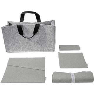 sigel Bundle Business-Filztasche Desk Sharing Bag Basic L hellgrau