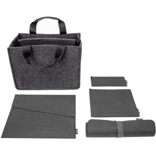 sigel Bundle Business-Filztasche Desk Sharing Bag Classic M hellgrau