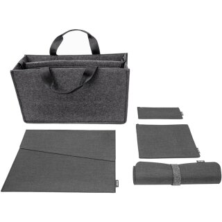 sigel Bundle Business-Filztasche Desk Sharing Bag Classic L dunkelgrau