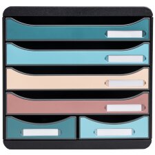 EXACOMPTA Schubladenbox BIG-BOX MAXI SKANDI 6 Schübe