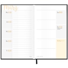 Häfft Jugendkalender Timer slim "Dainty Flower" 2026/2027 DIN A6